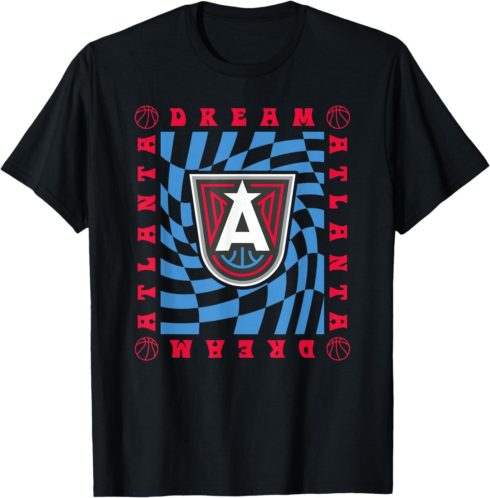 WNBA Atlanta Dream Retro Wavy Checkerboard T-Shirt XXXL