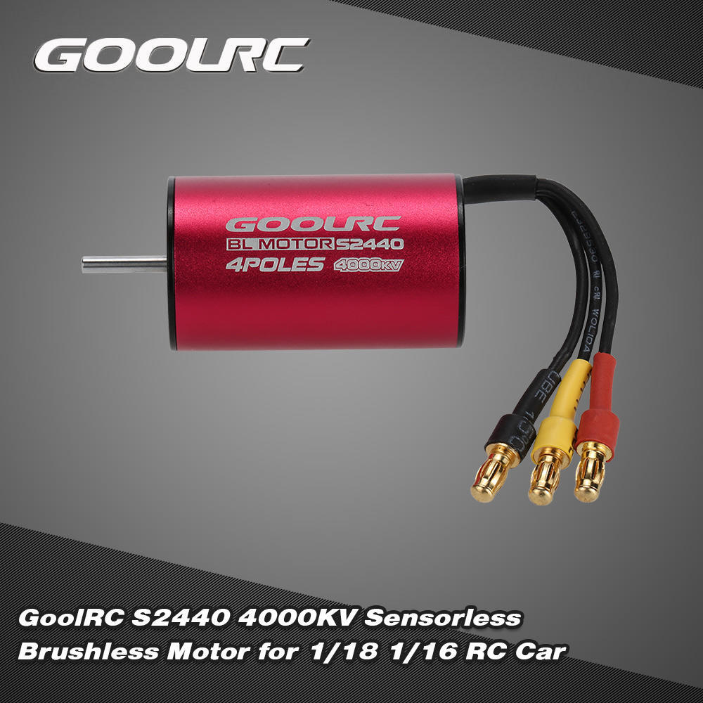 GoolRC S2440 4000KV Sensorless Brushless Motor for 1/18 1/16 RC Car