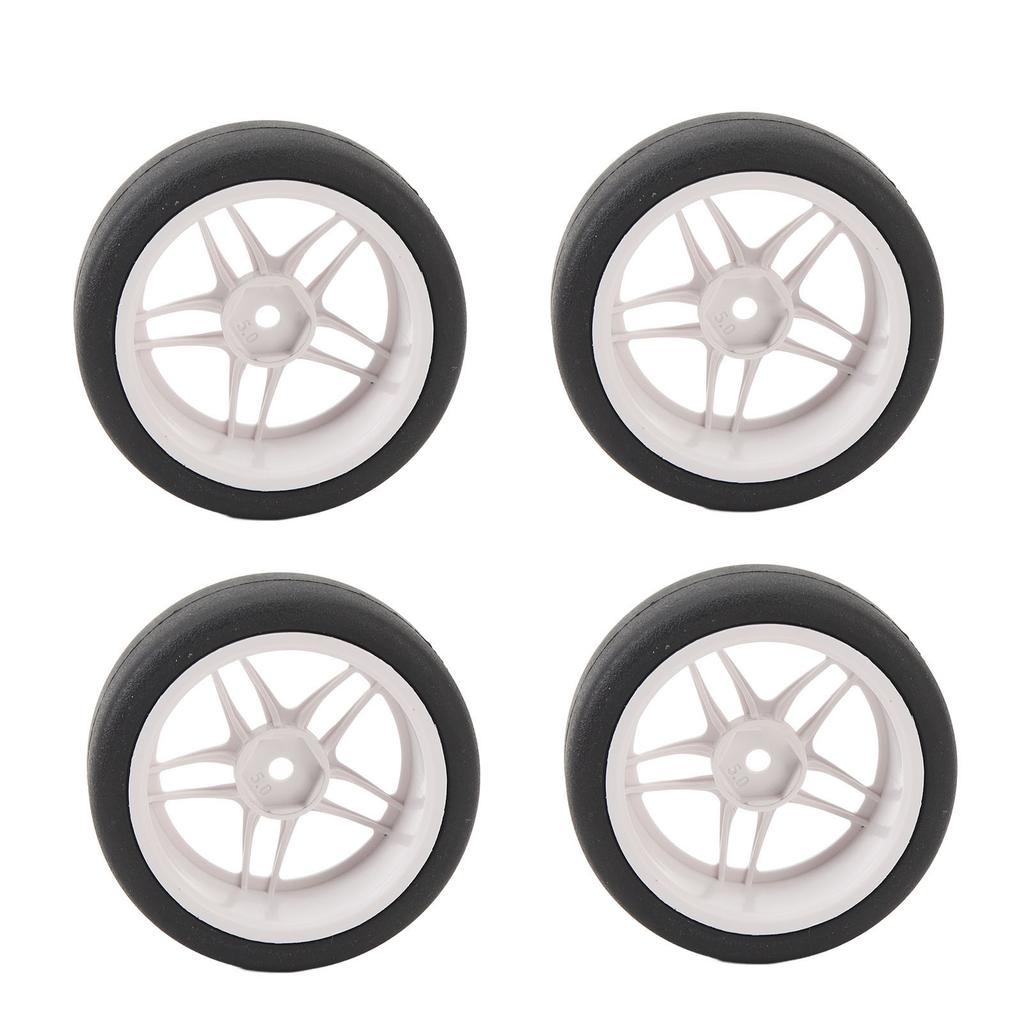 4pcs RC Tires Wheels  S Sets 12mm Hex Wheels  S Rubber Tires Width 26mm for 1Celsius10 RC Racing Car Drifting Car