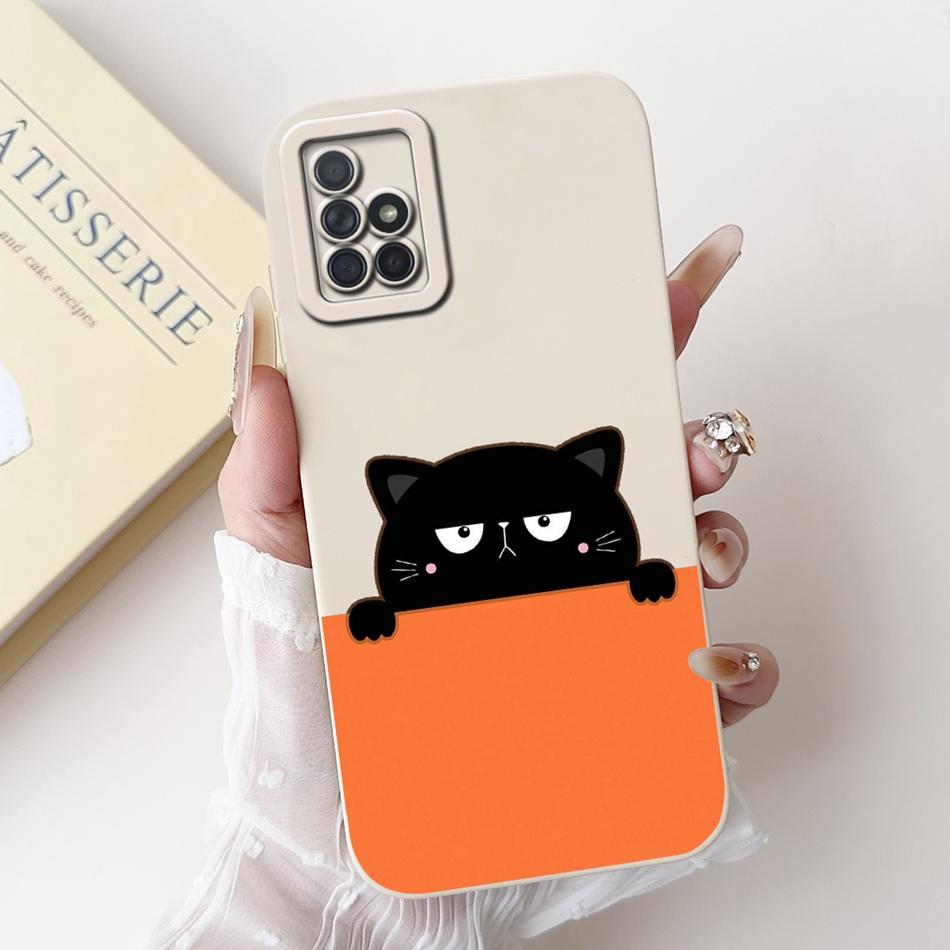 For Samsung Galaxy A71 Cute Panda Cat Cartoon Phone Case For Samsung A71 4G SM-A715F Soft Silicone Shockproof Cases