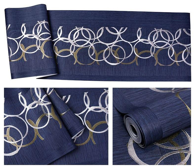 3D Circle Stripe Wallpaper Living Room Bedroom Light Luxury Wallpapers Home Decoration Mural