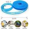 Nylon Clothesline Colorful Windproof Clothes Drying Rope Adjustable Travel Clothes Line Portable Laundry Line For Indoor Outdoor