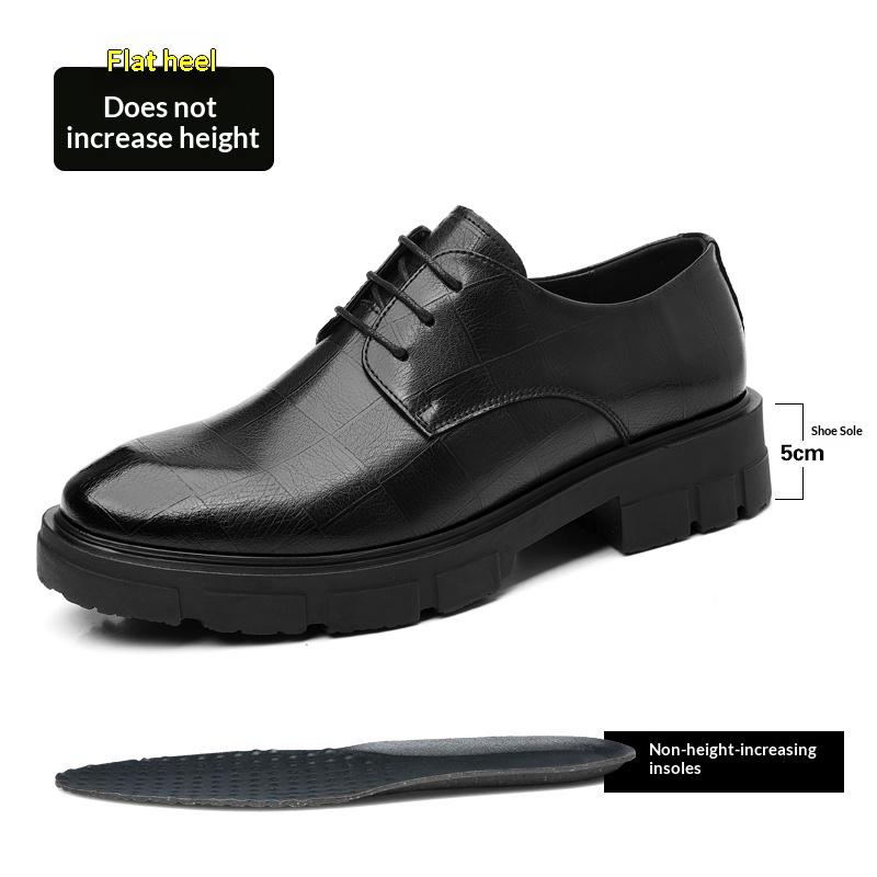 8-10cm Höhensteigernde Schuhe für Herren Plateau Atmungsaktiv Erhöhend Freizeit Innen Hohe Schuhe Business Anzug Aufzug Lederschuhe