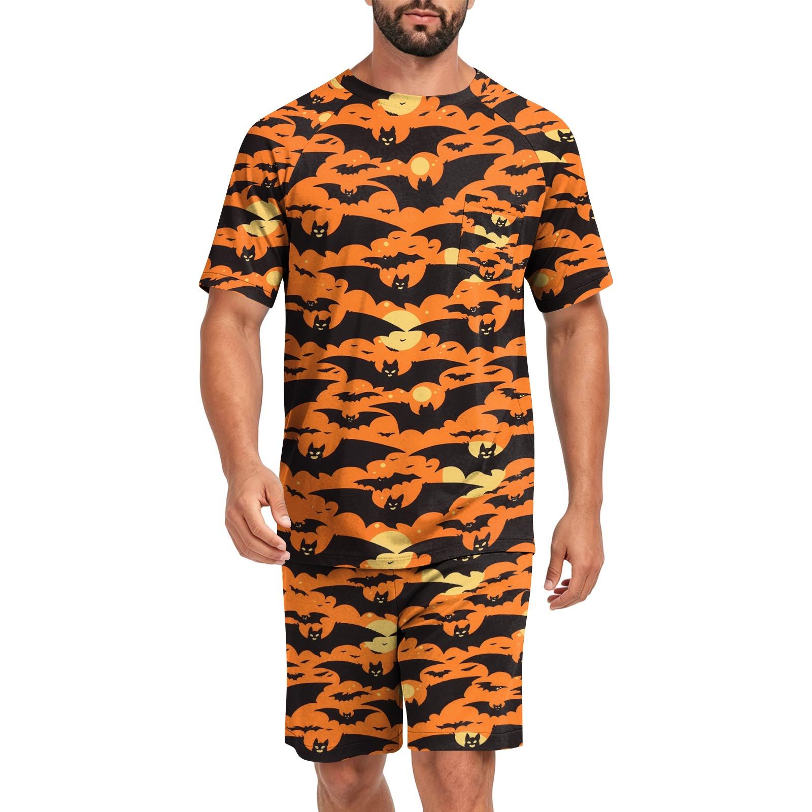 Men s Halloween Pajama Set - Casual Loungewear Sleepwear for Home XXXL