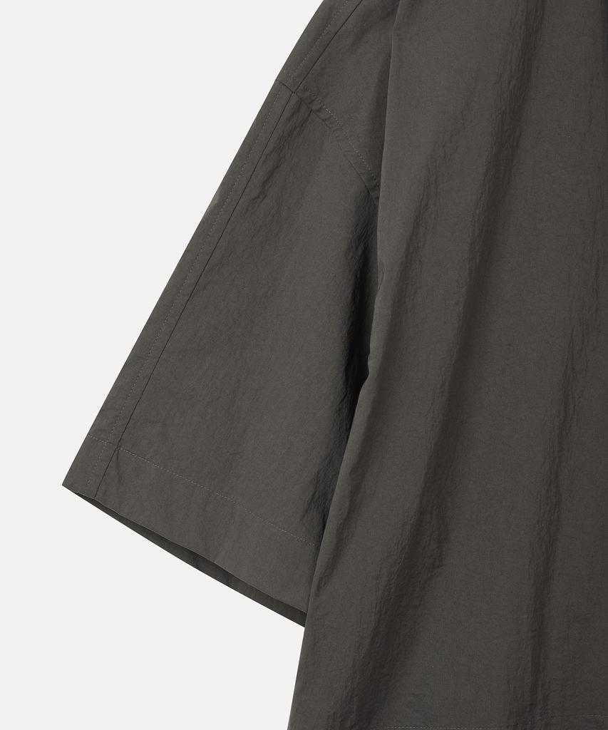 247Silijeu Dyed Wash Half Shirted Jacket Dark Brown