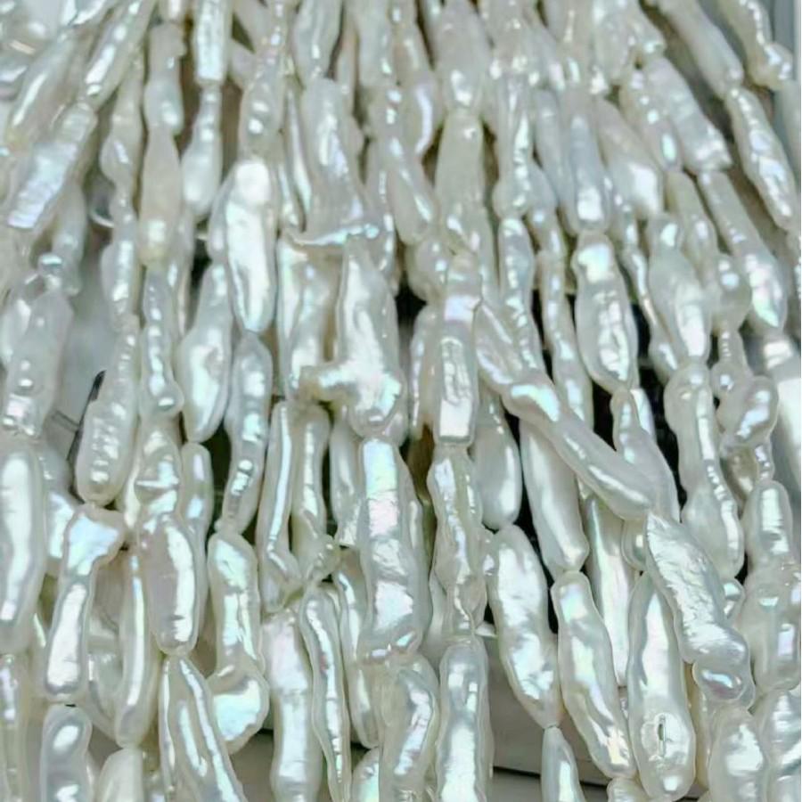 Cost-Effective Baroque Long Pearl Necklace with Natural Freshwater Biwa Pearls