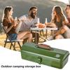 Outdoor Toolbox with Stickers Miscellaneous Tool Storage Box Camping Portable Handheld Metal Storage Box