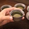 TOMSHOO Pure Titanium Tea Set Cover Bowl Single Fairway Cup Tea Cup Set Double Layer Anti-Scald