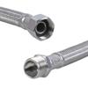 2pcs 304 Stainless Steel Flexible Pipe Water Heater Connector Hose 3/8 Inch Suitable for Faucet Water Heater Connection