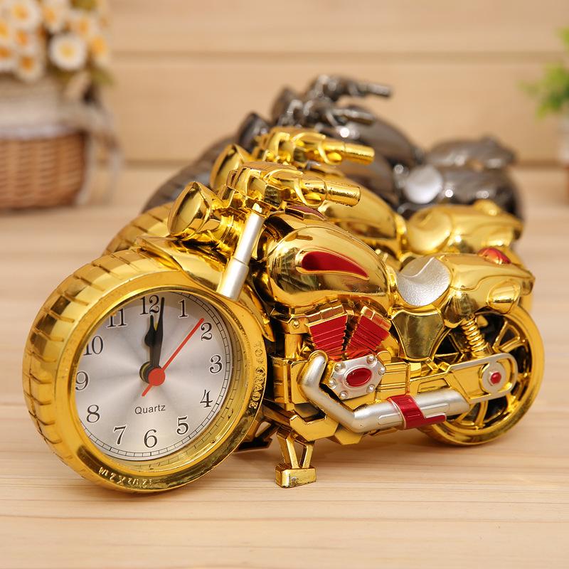 Retro European Motorcycle Alarm Clock - Creative Home Decor & Cool Gift