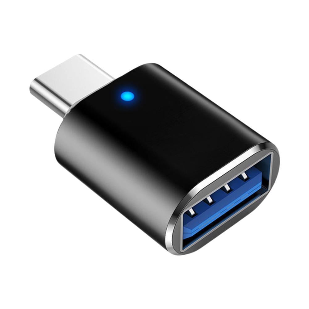 LED Indicator Type-C To USB Adapter 3A Fast Charging 5Gbps Data Transfer Type-C To USB3.0 Adapter Plug and Play