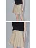 ELLE Design Women's Elegant Pleated High-Waisted A-Line Skirt, Summer 2025 Petite Slimming Short Skirt