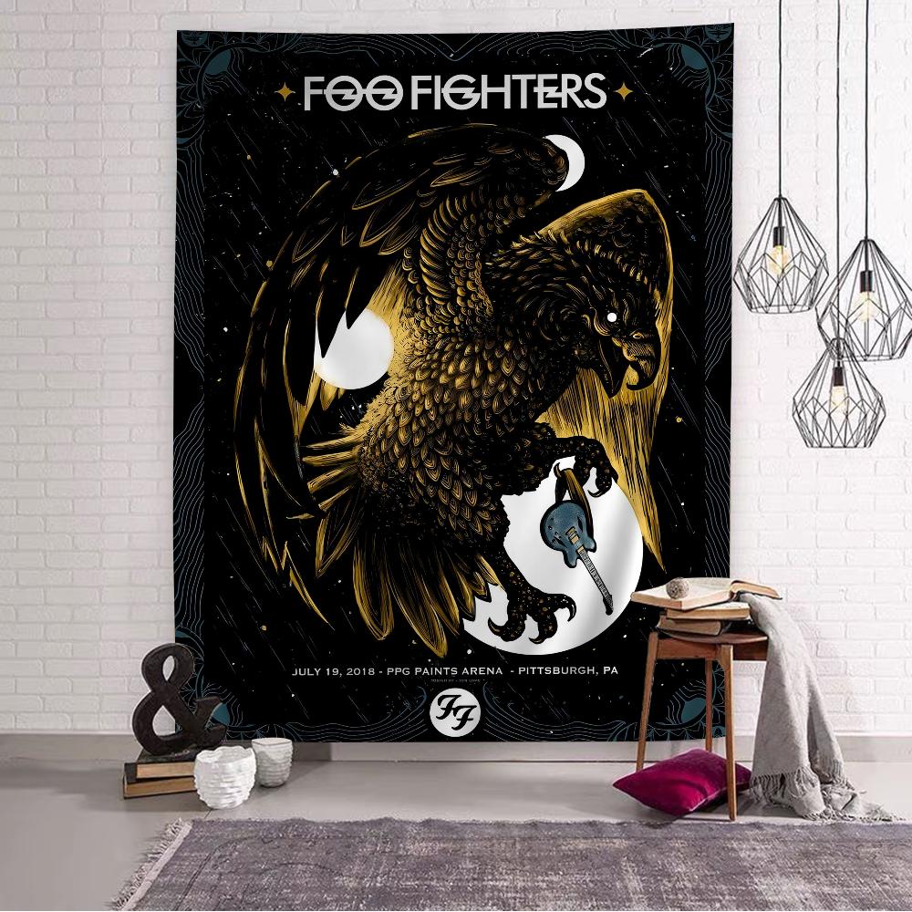 Foo Fighters Band Tapestry Art Printing Japanese Wall Tapestry Anime Wall Hanging Home Decor