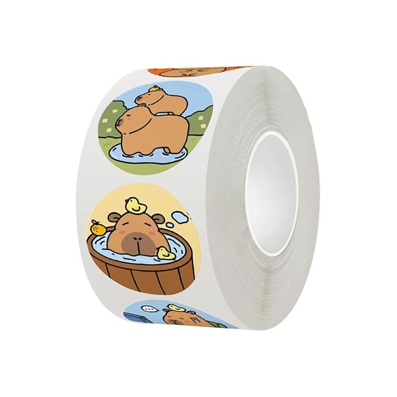 500Pcs Cartoon Animal Sticker 25mm Water Resistant Adhesive Sticker for Scrapbooking Laptop Journal Phone Covers Luggage