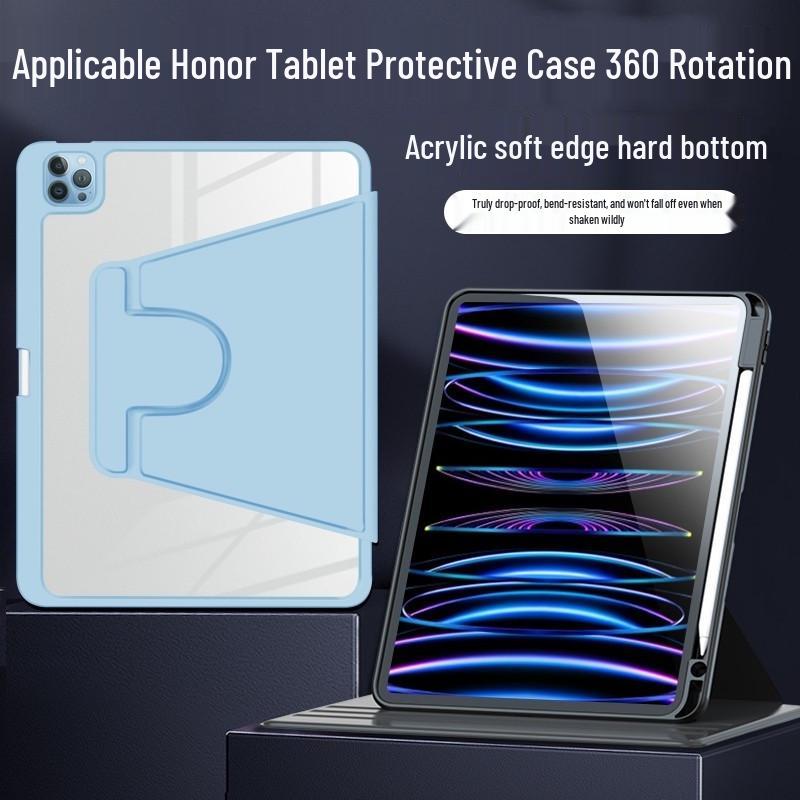 Honor Tablet Protective Case with Pen Slot, 360° Rotating for Models X8, X9, Pro 11.5, V6, V7, and 12.1-inch Z35