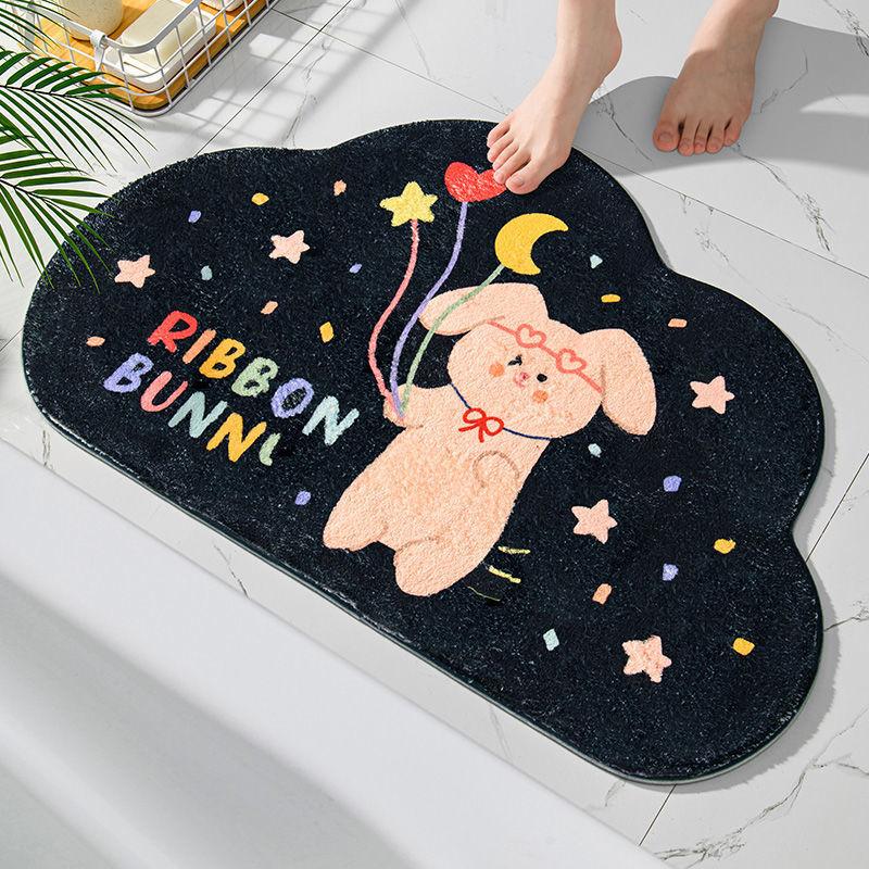 Bathroom Floor Mat Absorbent Floor Mat for Bathroom Door Door Toilet Non-slip Carpet Door Mat Entry Mat Bathroom Rug