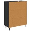 Sideboard in Black Oak Look 69.5 x 34 x 90 cm Engineered Wood