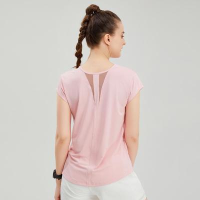 Women's Breathable Summer Sports T-Shirt - Moisture-Wicking, Round Neck, Short Sleeve, Dance & Fitness Style