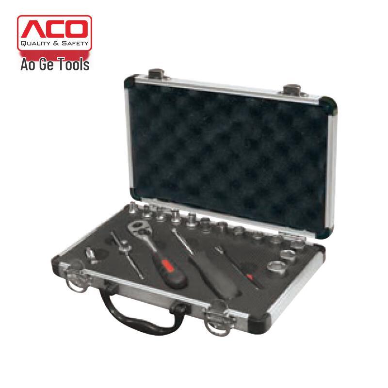 ACO 6.3mm 18-Piece Ratchet Socket Wrench Set 6.3mm