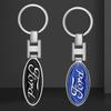 3D Styling Metal Car Key Ring Anniversary Badge Keychain Accessories For Ford Focus Mondeo Kuga Fiesta MK7 Escort Explorer Edge 2 4 MK2 MK4