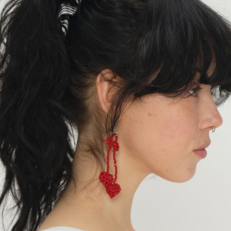 Eireve CHERRY BEADED EARRING (RED/1PC)