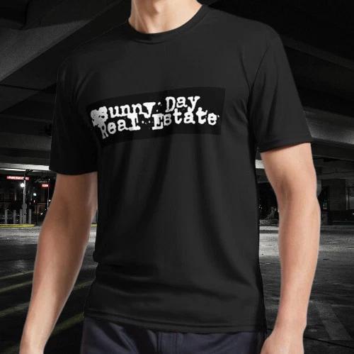 Sunny Day Real Estate Logo (Black Background) Funny Size Mode American T-shirt S
