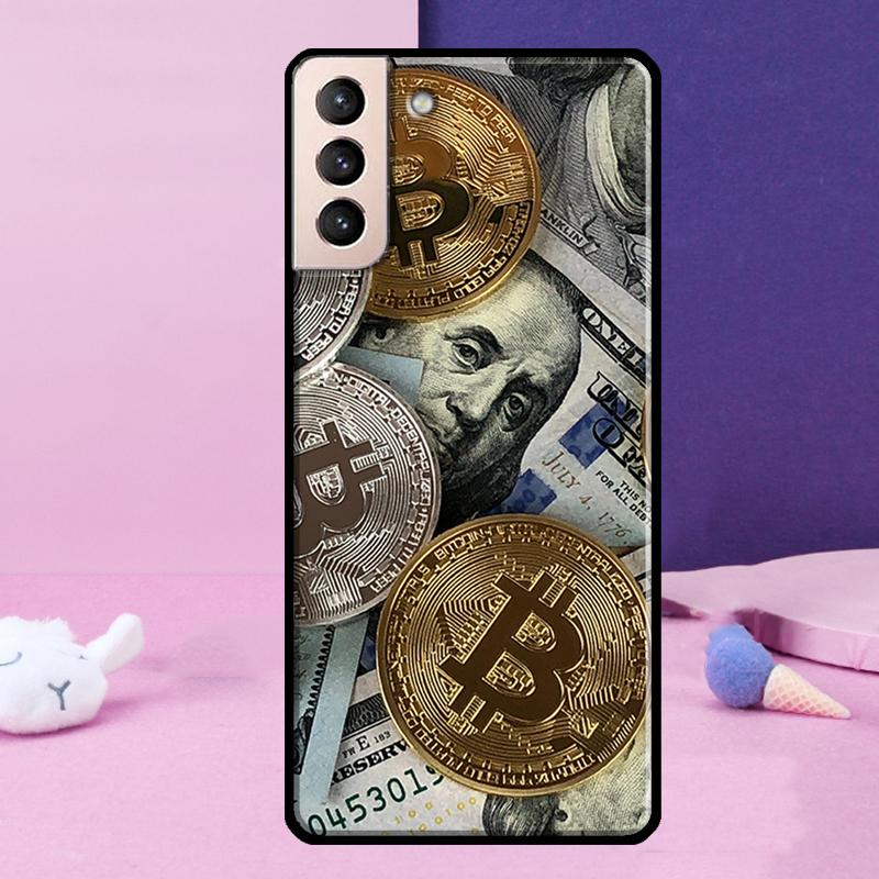 Bitcoin BTC Case For Samsung Galaxy S23 S22 Ultra S21 S20 FE Note 10 20 Ultra S8 S9 S10 Plus Cover