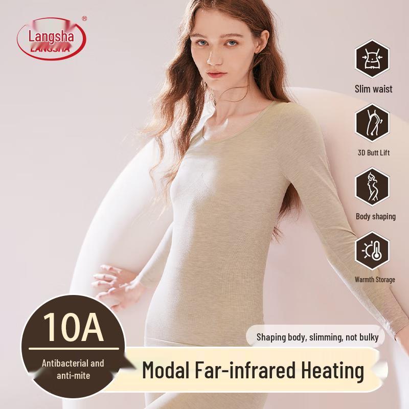 Langsha Women s Seamless Thermal Base Layer Set M
