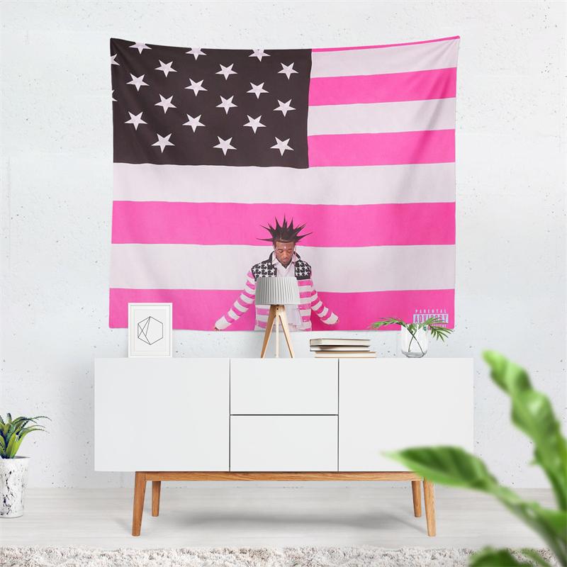 Aertemisi Rosa Band Lil Uzi Vert Wandteppich Wandbehang Kunst für Schlafzimmer Wohnzimmer Dekoration Studentenwohnheim Party Hintergrund Zuhause