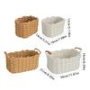Elegant Cotton Woven Storage Container Large Capacity Bedroom Organizer Handwoven Desktop Basket for Living Room