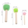 5Pcs Kids Sponge Brush Set Wooden Handle Painting Tool for Graffiti Doodling Arts Crafts Acrylic Painting Drawing Supplies