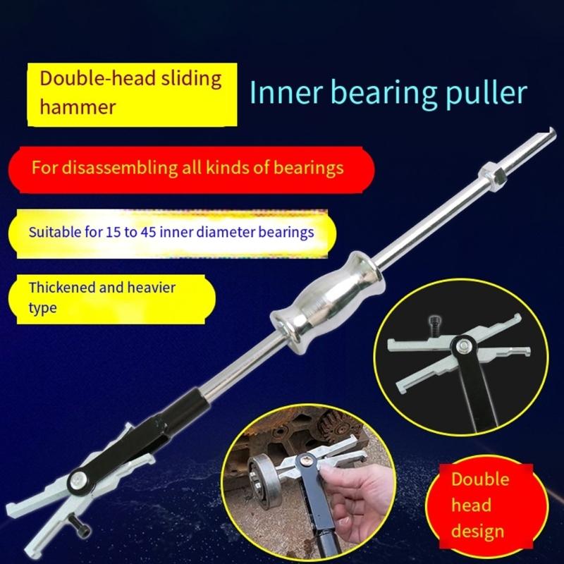 Heavy Duty 2 Jaw Slide Hammer Puller For Internal Bearing Removal Professional Automotive Repair Tool With Long Handle