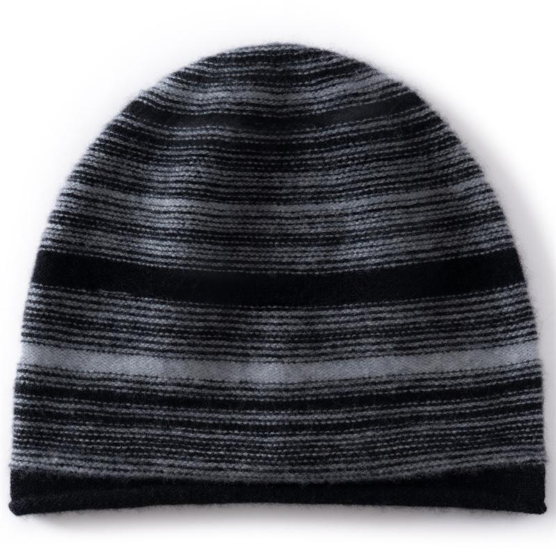 Autumn and winter literary elegance loose cashmere stacking hat women's warm knitted wool hat show face small cold hat