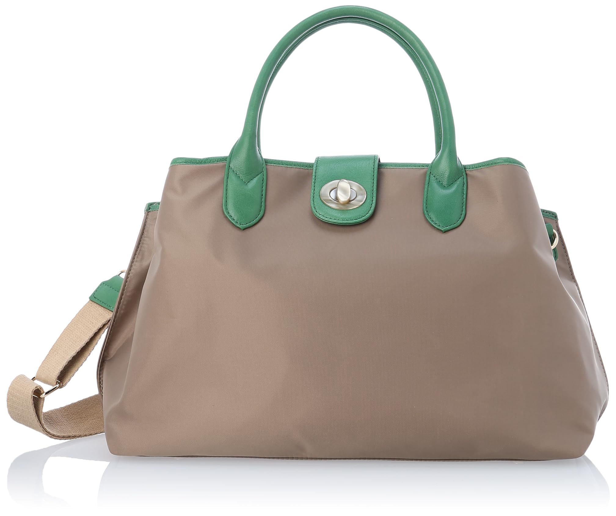 

[Perke] Nylon and Cowhide Utility 2-Way Tote