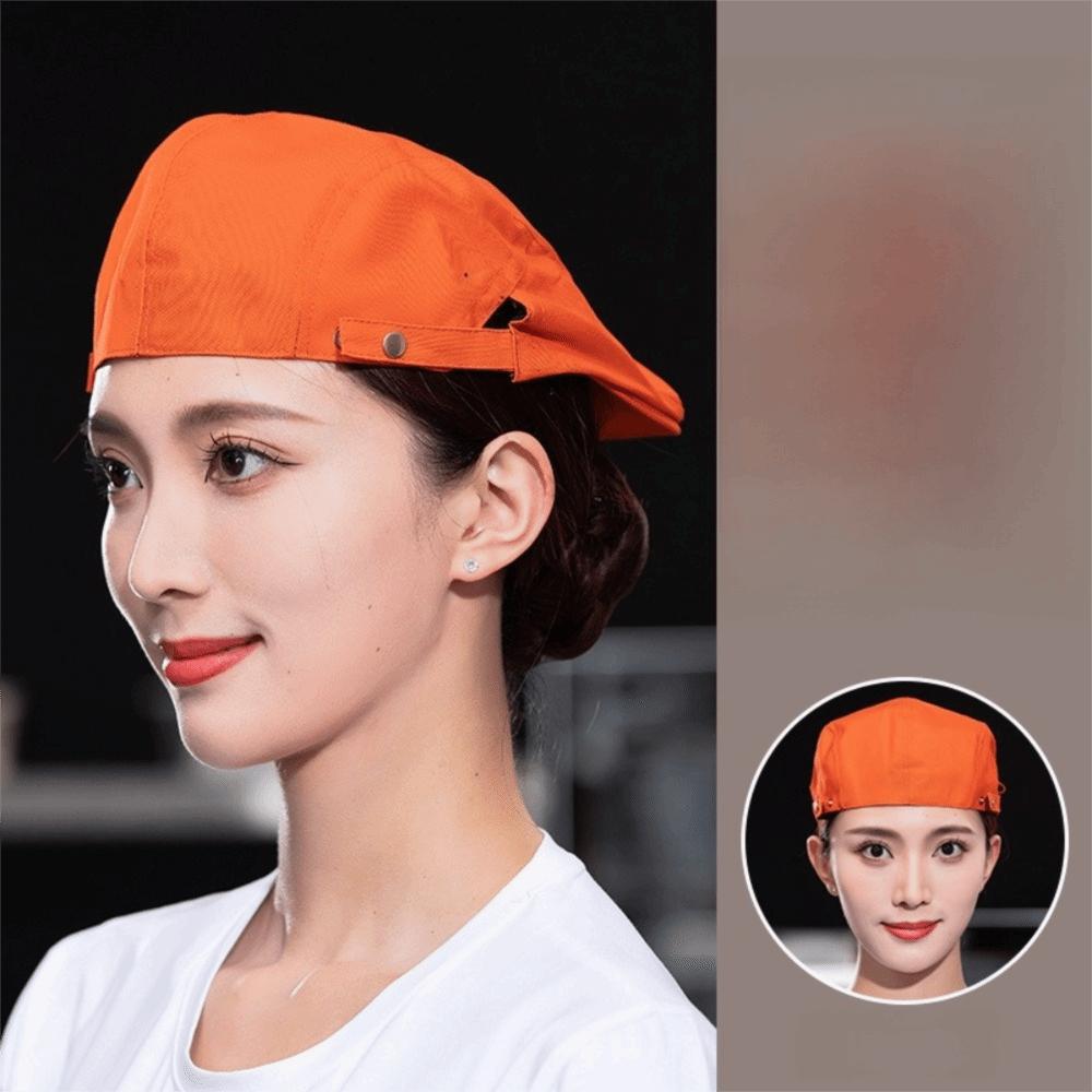 Comfortable Service Cap Oil-resistant Male Chef Hat Beret Hat  Restaurant BBQ Restaurant Kitchen