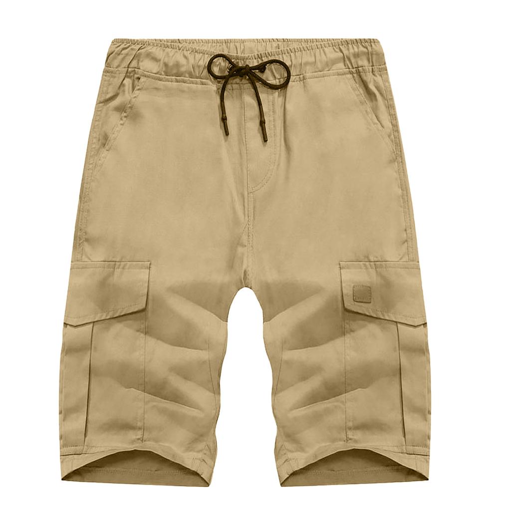 Men Summer Fashion Casual Solid Basic Loose Quick-drying Shorts Beach Pants