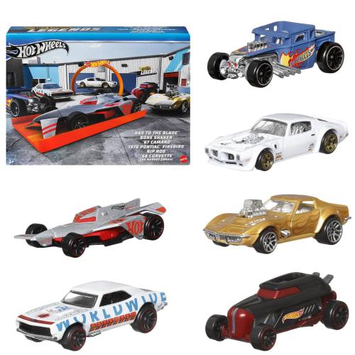 Hot Wheels Legends Multi-Pack of 6 Vehicle Toys, Mini Cars, Ages 3 and Up, HRX55