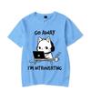 Go Away I’m Introverting Graphic T Shirts Funny Cat Gamer Gaming Tshirt Tops Fashion Harajuku T-shirts WoBrand T-shirt