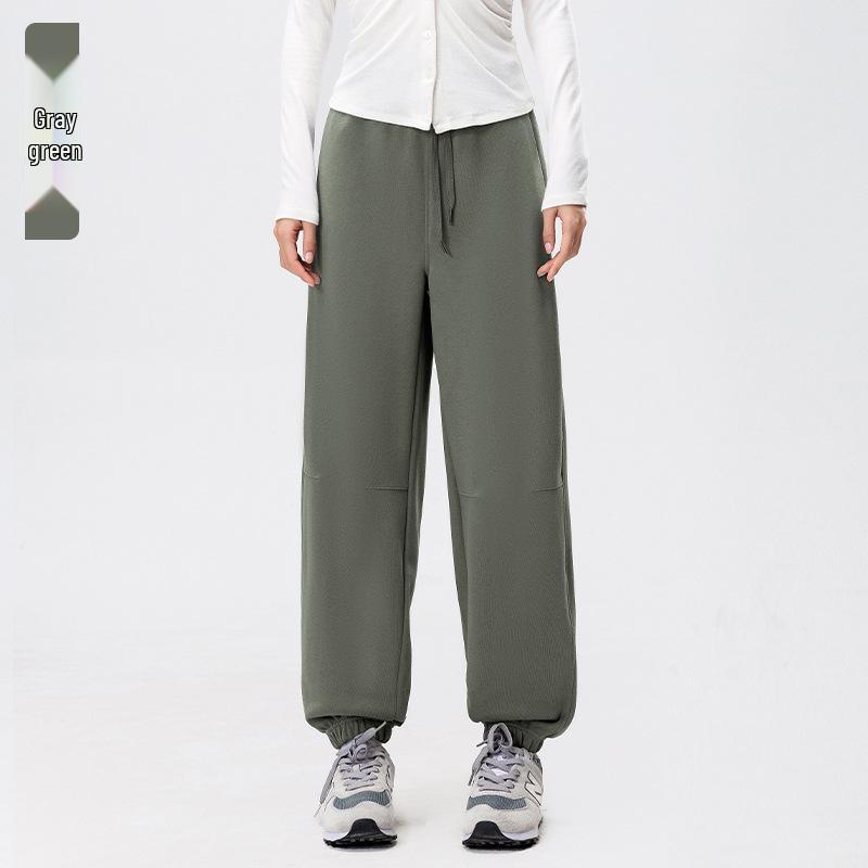 Women's Fleece-Lined Harem Pants: High Waist, Cuffed, Solid Color Sweatpants for Autumn/Winter