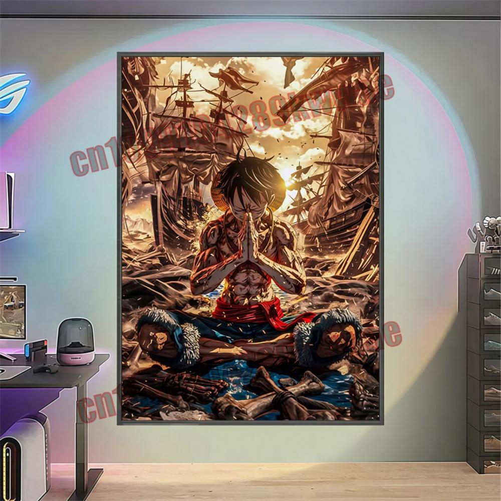 Monkey D Luffy Epic Anime Poster  Dynamic One Piece Premium Canvas Wall Decor Ideal for Bedroom  Anime Collection Fans