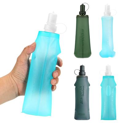250/500 ml faltbare Wasserflaschen TPU Wasserbeutel BPA-frei faltbare Flasche zum Laufen Wandern Radfahren Klettern