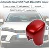 Automatic Gear Shift Knob Decorator Cover for Honda Civic 22-25 CR-V/HR-V 23-25 Accord 18-25 Console Interior Trim Sticker Styling Decor Red 1 Pcs