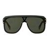 Louis Vuitton Logo Design Waimea Metal Irregular Shape Sunglasses Men Sunglasses Black Z2906U