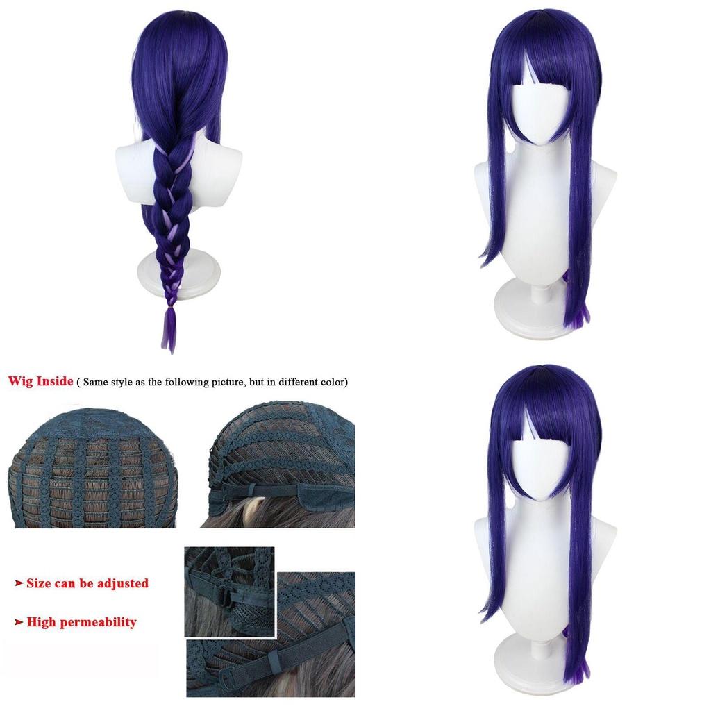 Genshin Impact Raiden Shogun Cosplay Wig With Luxurious Synthetic Hair For Anime Fans