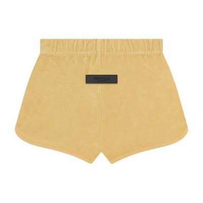Essentials Drop 2 SS23 Terry Beach Shorts Light Tuscan Retro Letter Tag Women Shorts Egg-Yellow FOG-SS23-256