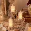 Transparent Crystal Candle Electronic Atmosphere Light Mini LED Light Candle  Home Decoration