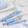 5pcs Gradient Blue Color Gel Pen for Kids Simplicity Korean Fashion Stationery Gel Pen Student 0.5mm Smooth Ink Scrapbook Pen