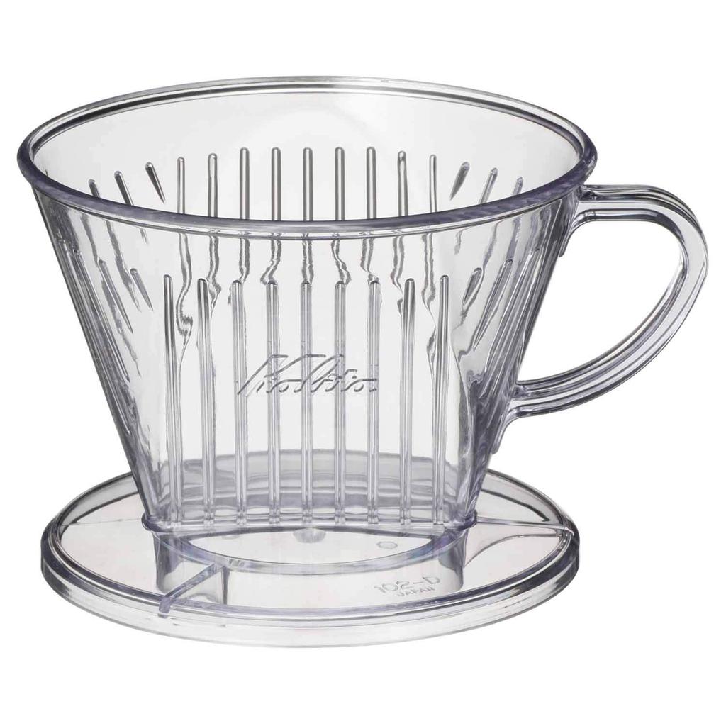 Kalita Coffee Dripper #05001, a 3-hole dripper for 2-4 people. This fast-brewing dripper extracts the full flavor before any impurities are released.