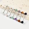1PC Round Amethyst Tiger-eye Stone Tongue Ring 316L Surgical Steel Punk Tongue Barbell Studs 14G Tongue Piercing Body jewelry