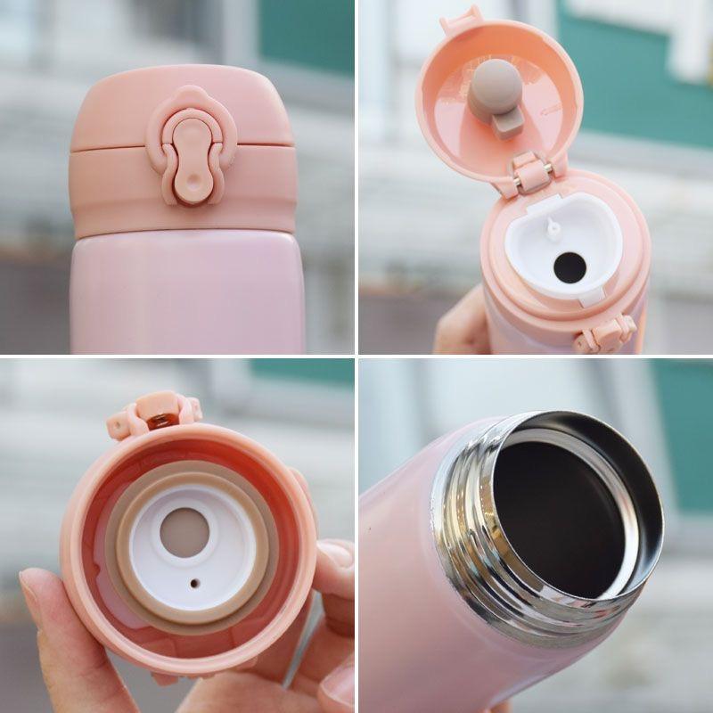 Gradient Color 304 Stainless Steel Thermal Bottle with Flip Lid Portable Outdoor Vacuum Insulated Cup Halloween Christmas Gift